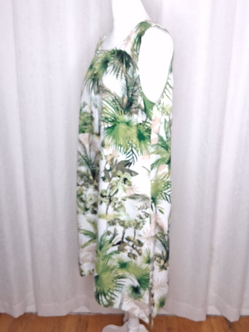 Tommy Bahama Forte Dei Tommy Shift Dress Linen Blend Palm Print - Picture 3 of 13